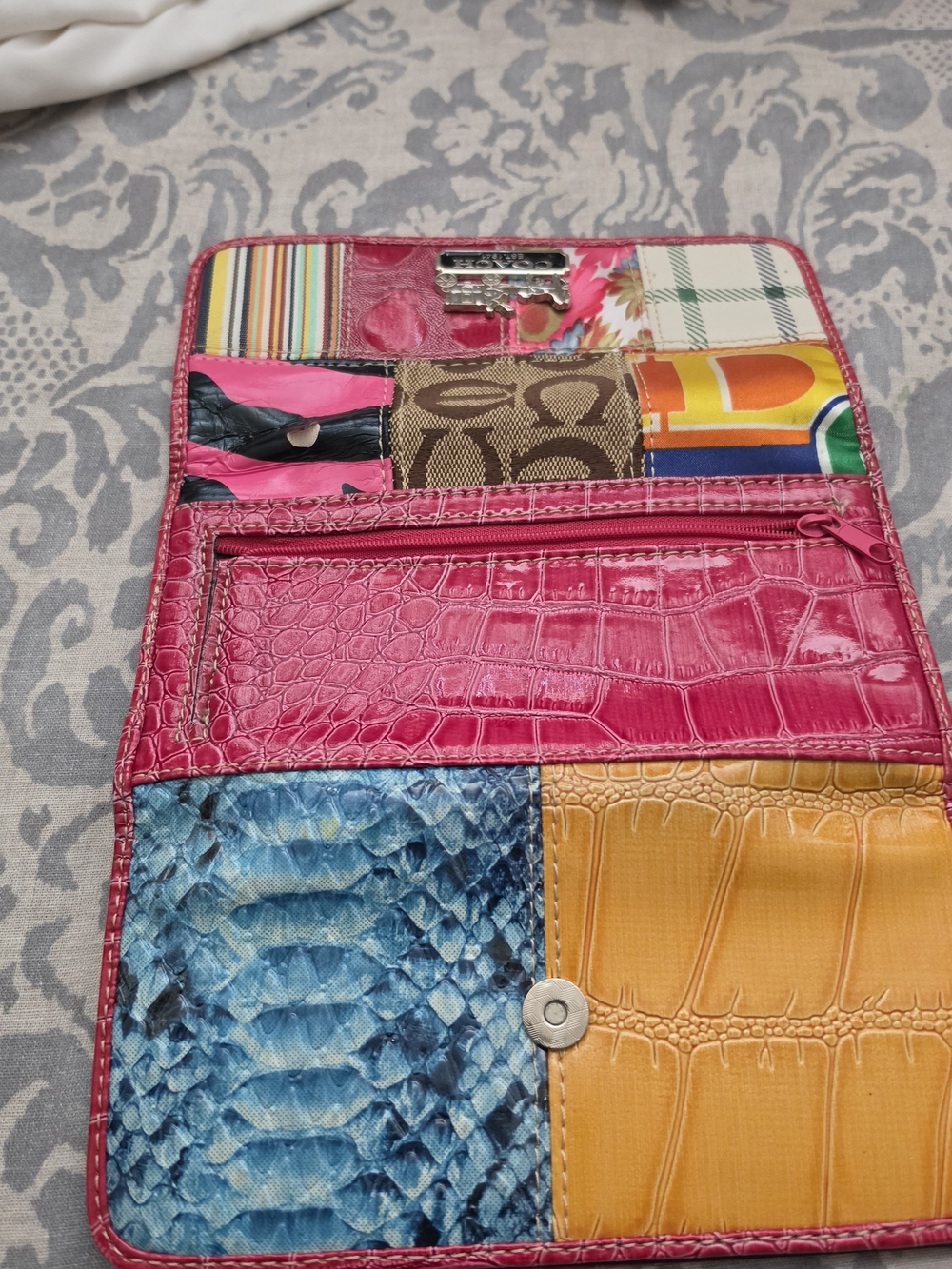 Coach Multicolor Patchwork Wallet Trifold - Picture 4 of 4